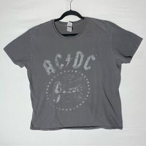 Gildan Faded Grey ACDC Tour Tee 2015 Graphic Tee T Shirt XL